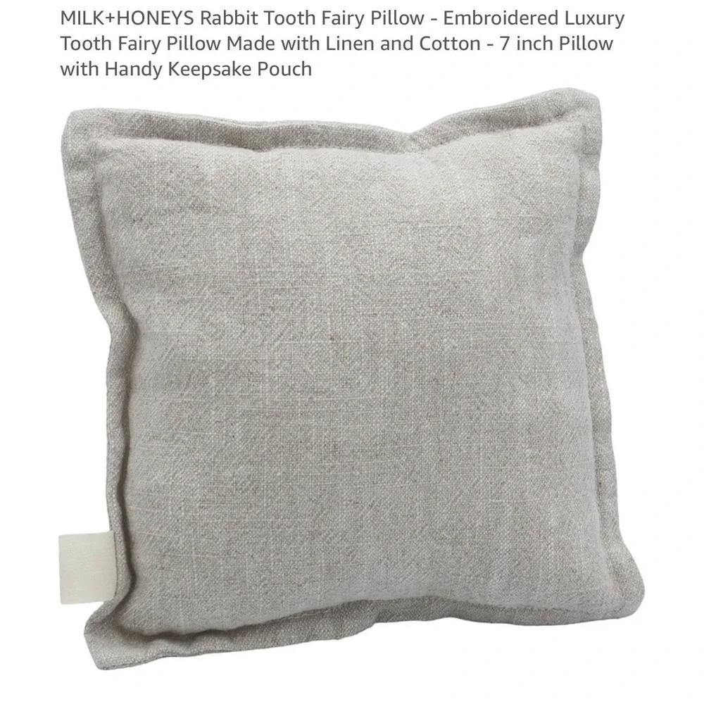 NEW MILK+HONEYS Handmade Tooth Fairy Pillow-Rabbit Design